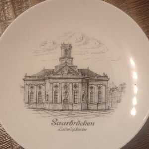 White Saarbrücken Plate